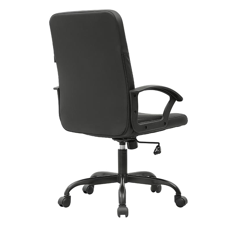 XL-3348 Low back PU nylon armrest staff Office chair - black