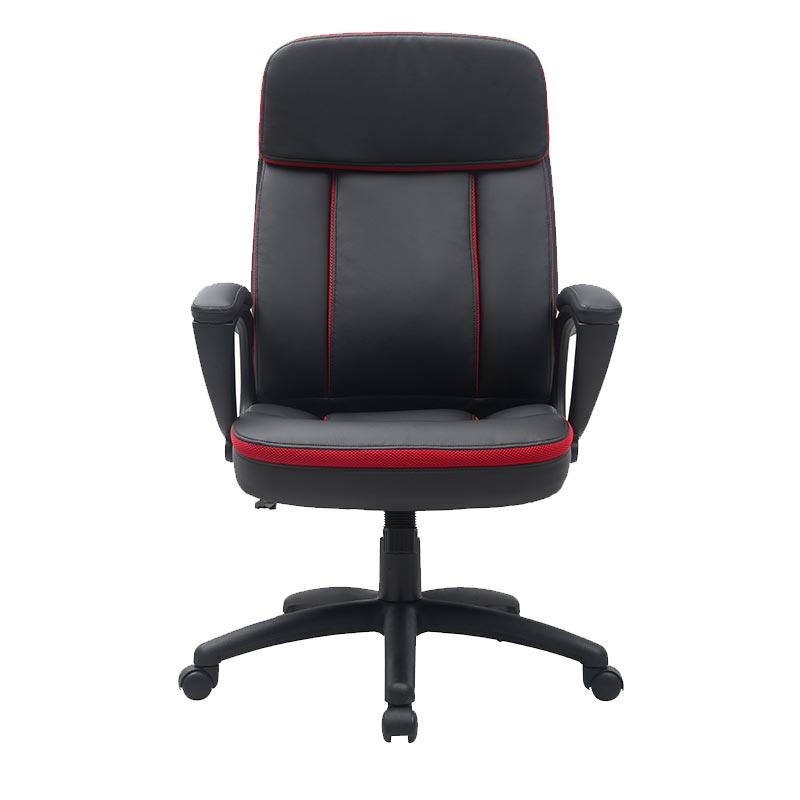 XL-3392 Black and red PU nylon armrest mid back Office chair